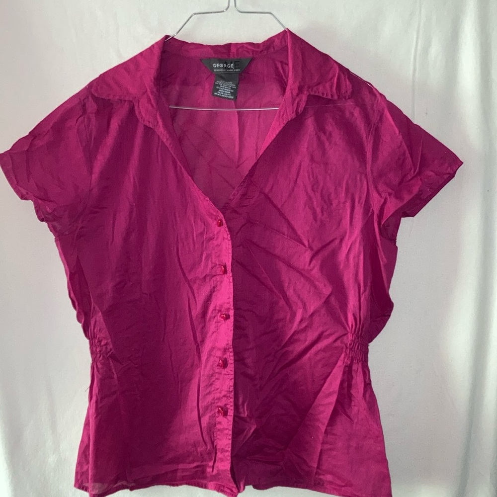 George Women's Fuchsia Button-Down Shirt